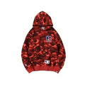Bape x Russell Shark Red Hoodie