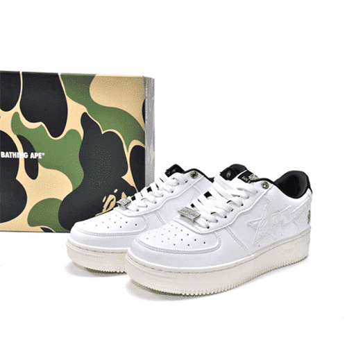 BAPE STA Low White Shoes