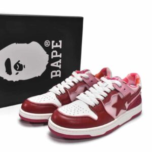 BAPESTA Sk8 Low Red Shoes