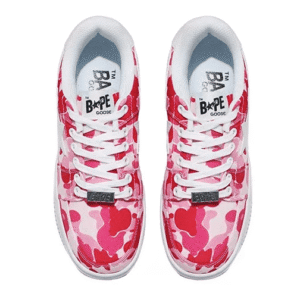BAPESTA ABC Pink Camo Shoes