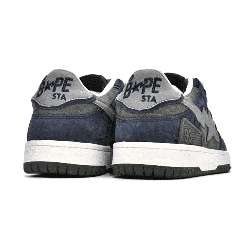 BAPESTA Sk8 93 Low Navy Shoes